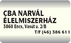   - CBA Narvál Élelmiszerház